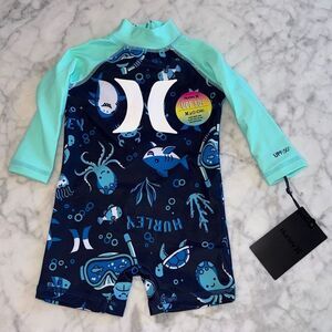 NWT HURLEY RASHGUARD SPF 50+
